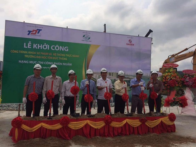 03/03/2018 - Groundbreaking ceremony Project: Dormitory & Defense Education Center of  Ton Duc Thang University