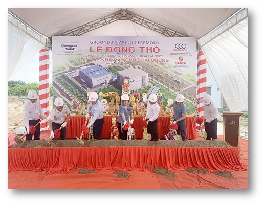 GROUNDBREAKING CEREMONY OF PROJECT HAI DUONG PHARMACEUTICAL FACTORY ACCORDING TO  EU - GMP STANDARDS