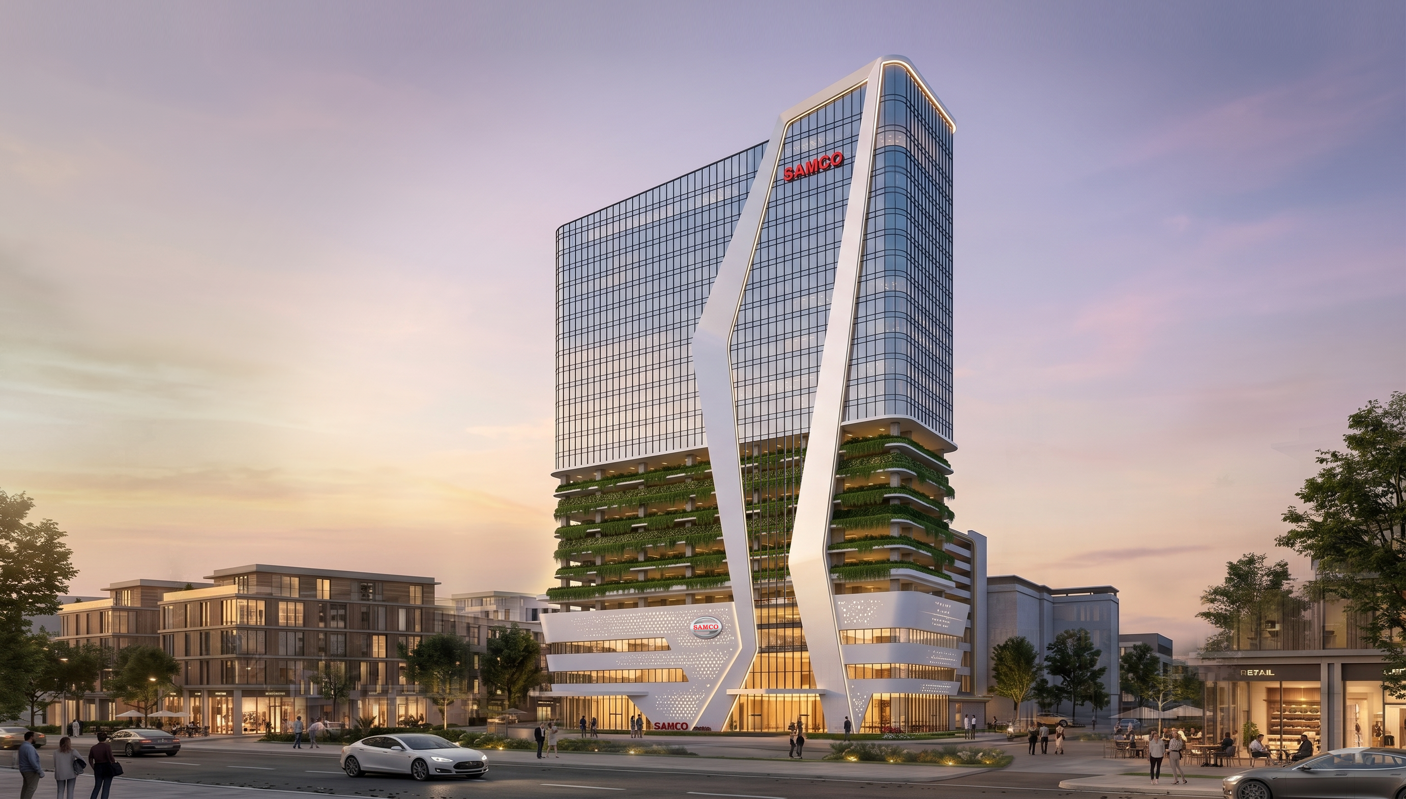 Sagen wins the bidding and signed the design consultant contract for Samco 2 office building